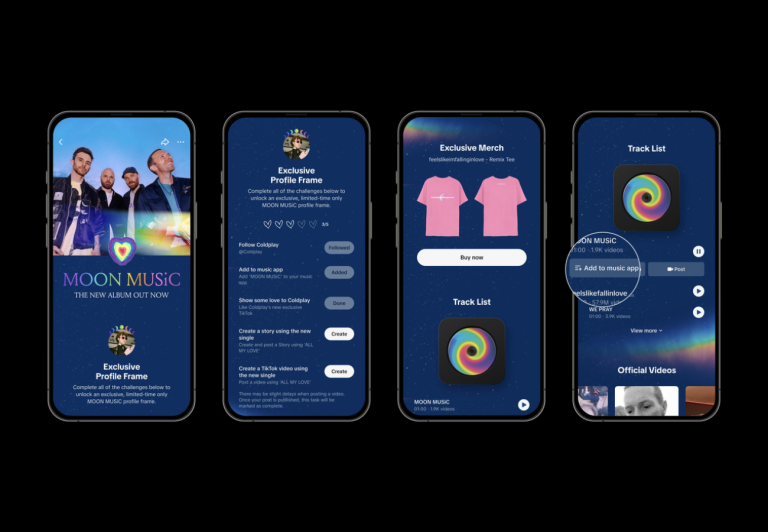 Coldplay lanza una experiencia interactiva exclusiva en TikTok para presentar su nuevo álbum